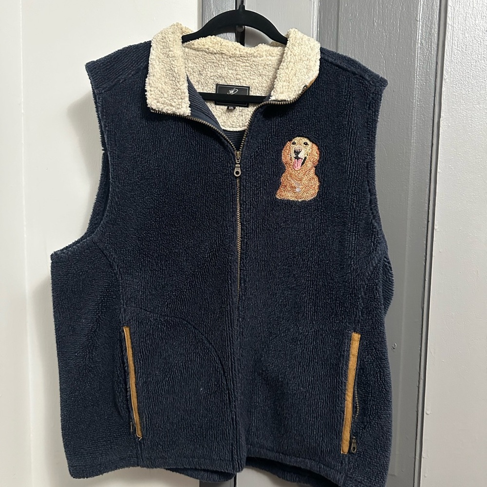 Wilson International Navy Blue Fleece Vest